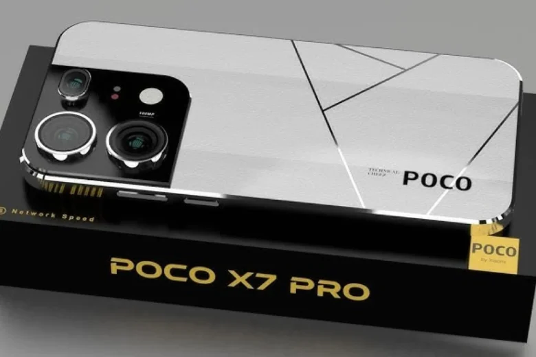 Desain dan kemasan smartphone Poco X7 Pro terbaru.